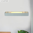 GobekUsa Minimalist LED Wall Sconce: Rectangular Aluminum Fixture, 12"/16" Diameter, Black/White