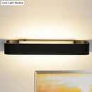 GobekUsa Minimalist LED Wall Sconce: Rectangular Aluminum Fixture, 12"/16" Diameter, Black/White