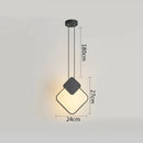 GobekUsa Black Ring Pendant Lamp Dimmable LED Ceiling Hanging Light