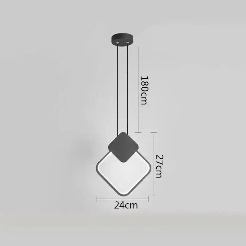 GobekUsa Black Ring Pendant Lamp Dimmable LED Ceiling Hanging Light, photo 19 of 24