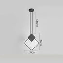GobekUsa Black Ring Pendant Lamp Dimmable LED Ceiling Hanging Light