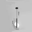GobekUsa Black Ring Pendant Lamp Dimmable LED Ceiling Hanging Light