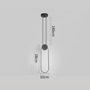 GobekUsa Black Ring Pendant Lamp Dimmable LED Ceiling Hanging Light