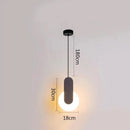 GobekUsa Black Ring Pendant Lamp Dimmable LED Ceiling Hanging Light