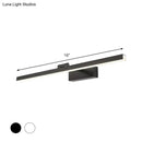 GobekUsa Modern Tubular LED Vanity Lamp in Black/White Finish for Bathroom Wall Lighting