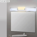 GobekUsa Ultra-Thin Modern LED Vanity Sconce Light in Chrome - Warm/White Lighting Fixture
