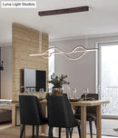 GobekUsa Contemporary Island Lighting: Brown Lines LED Acrylic Ceiling Fixture