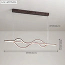 GobekUsa Contemporary Island Lighting: Brown Lines LED Acrylic Ceiling Fixture