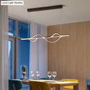 GobekUsa Contemporary Island Lighting: Brown Lines LED Acrylic Ceiling Fixture