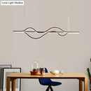 GobekUsa Contemporary Island Lighting: Brown Lines LED Acrylic Ceiling Fixture