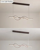 GobekUsa Contemporary Island Lighting: Brown Lines LED Acrylic Ceiling Fixture