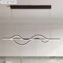 GobekUsa Contemporary Island Lighting: Brown Lines LED Acrylic Ceiling Fixture