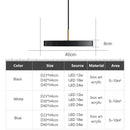 GobekUsa LED Study Disc Pendant Light for Bedroom Living Room Office Decor
