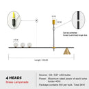 GobekUsa Glass Chandelier Pendant Light for Dining Room Kitchen Fixtures