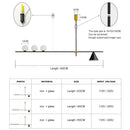 GobekUsa Glass Chandelier Pendant Light for Dining Room Kitchen Fixtures