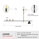 GobekUsa Glass Chandelier Pendant Light for Dining Room Kitchen Fixtures