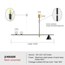 GobekUsa Glass Chandelier Pendant Light for Dining Room Kitchen Fixtures