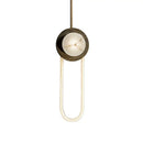 GobekUsa Stylish Oval Wall Sconce LED Lamp in Black-Gold for Metallic Doorways