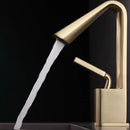 GobekUsa Brush Gold Basin Faucet Single Lever Hot Cold Mixer Sink Tap Vanity