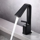 GobekUsa Brush Gold Basin Faucet Single Lever Hot Cold Mixer Sink Tap Vanity