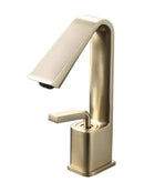 GobekUsa Brush Gold Basin Faucet Single Lever Hot Cold Mixer Sink Tap Vanity