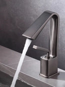GobekUsa Brush Gold Basin Faucet Single Lever Hot Cold Mixer Sink Tap Vanity