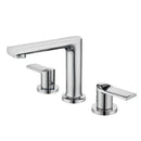 GobekUsa Brush Gold Widespread Basin Faucet Three Hole Mixer, Hot Cold, 8" Centers