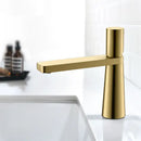 GobekUsa Brushed Gold Basin Faucet - Elegant Brass Bathroom Mixer Tap for Lavatory