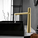 GobekUsa Brushed Gold Basin Faucet - Elegant Brass Bathroom Mixer Tap for Lavatory