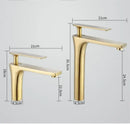 GobekUsa Brushed Gold Brass Basin Faucet Cold Hot Water Mixer Sink Tap Black/Chrome