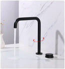 GobekUsa Brushed Gold Basin Faucet: Widespread Chrome Sink Tap with 360 Rotation