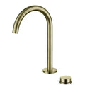 GobekUsa Brushed Gold Basin Faucet: Widespread Chrome Sink Tap with 360 Rotation