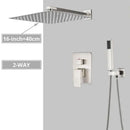GobekUsa Brushed Nickel Shower System with Rain Shower Head for Wall Mounted Bathroom