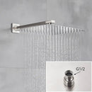 GobekUsa Brushed Nickel Shower System with Rain Shower Head for Wall Mounted Bathroom