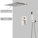 GobekUsa Brushed Nickel Shower System with Rain Shower Head for Wall Mounted Bathroom
