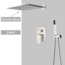 GobekUsa Brushed Nickel Shower System with Rain Shower Head for Wall Mounted Bathroom