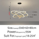 GobekUsa Circle Ring Pendant Light Chandelier Modern Living Room Bedroom Lamps Ceiling Luminaire