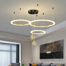 GobekUsa Circle Ring Pendant Light Chandelier Modern Living Room Bedroom Lamps Ceiling Luminaire