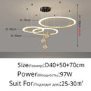 GobekUsa Circle Ring Pendant Light Chandelier Modern Living Room Bedroom Lamps Ceiling Luminaire