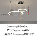 GobekUsa Circle Ring Pendant Light Chandelier Modern Living Room Bedroom Lamps Ceiling Luminaire