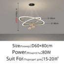 GobekUsa Circle Ring Pendant Light Chandelier Modern Living Room Bedroom Lamps Ceiling Luminaire