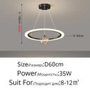 GobekUsa Circle Ring Pendant Light Chandelier Modern Living Room Bedroom Lamps Ceiling Luminaire