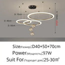 GobekUsa Circle Ring Pendant Light Chandelier Modern Living Room Bedroom Lamps Ceiling Luminaire