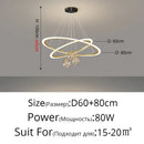 GobekUsa Circle Ring Pendant Light Chandelier Modern Living Room Bedroom Lamps Ceiling Luminaire