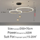 GobekUsa Circle Ring Pendant Light Chandelier Modern Living Room Bedroom Lamps Ceiling Luminaire