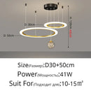 GobekUsa Circle Ring Pendant Light Chandelier Modern Living Room Bedroom Lamps Ceiling Luminaire