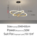 GobekUsa Circle Ring Pendant Light Chandelier Modern Living Room Bedroom Lamps Ceiling Luminaire