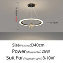 GobekUsa Circle Ring Pendant Light Chandelier Modern Living Room Bedroom Lamps Ceiling Luminaire
