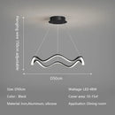 GobekUsa Circle Wave LED Pendant Chandelier for Modern Living Dining Bedroom Lighting