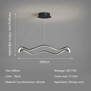 GobekUsa Circle Wave LED Pendant Chandelier for Modern Living Dining Bedroom Lighting